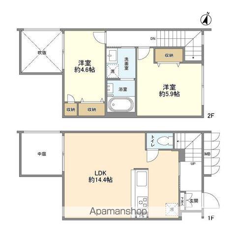 NEMO柿の木坂(2LDK/1階)の間取り写真