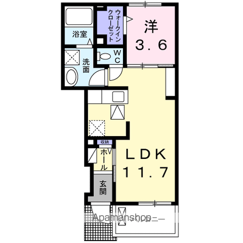 BESTHOUSEⅢC(1LDK/1階)の間取り写真