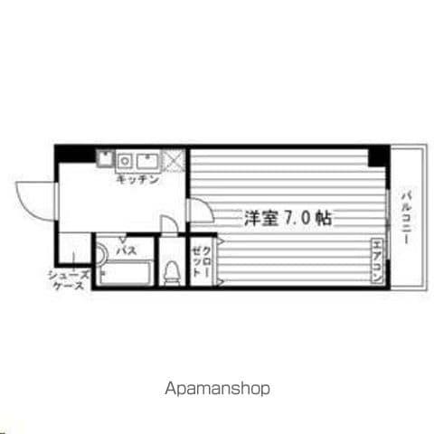 コンフォート河原町(1K/2階)の間取り写真
