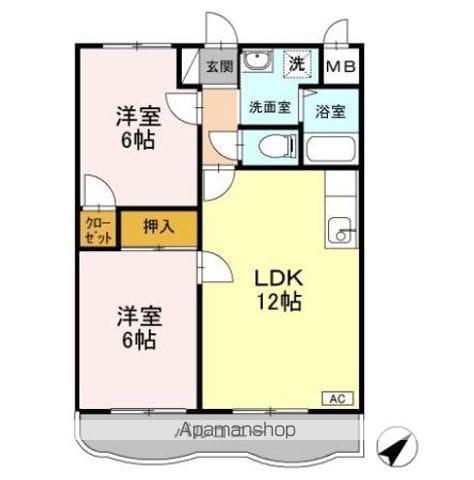 サンパティーク桜木III(2LDK/1階)の間取り写真