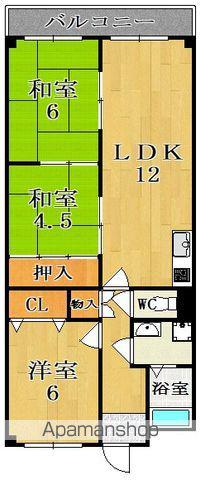 森村第3ビル(3LDK/3階)の間取り写真