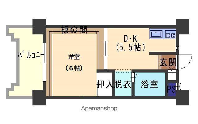 ロイヤルクレスト(1DK/2階)の間取り写真