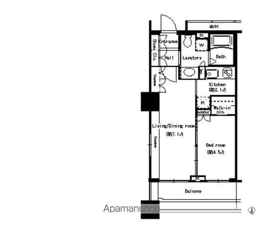 パークアクシス名駅南(1DK/5階)の間取り写真