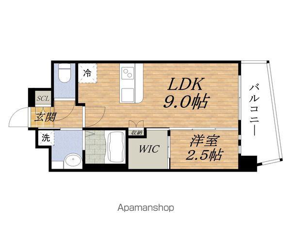 PRESSANCE江坂ベルフィーヌ(1LDK/7階)の間取り写真