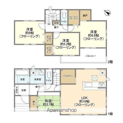 東北本線 栗橋駅 徒歩7分 2階建 築4年(4LDK)の間取り写真