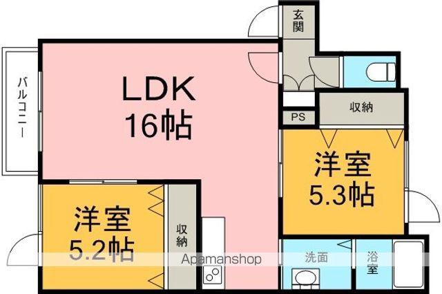 グリーンパークA(2LDK/1階)の間取り写真