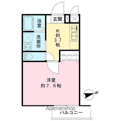 ラテルネ中野本町(1K/3階)の間取り写真