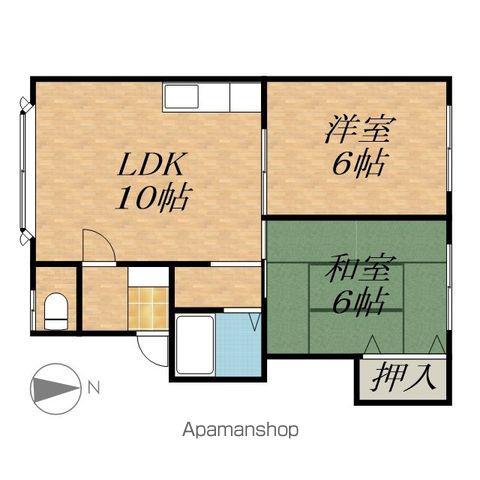 ホワイトセブン(2LDK/2階)の間取り写真