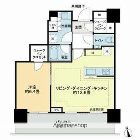 ブランズ渋谷桜丘(1LDK/20階)の間取り写真