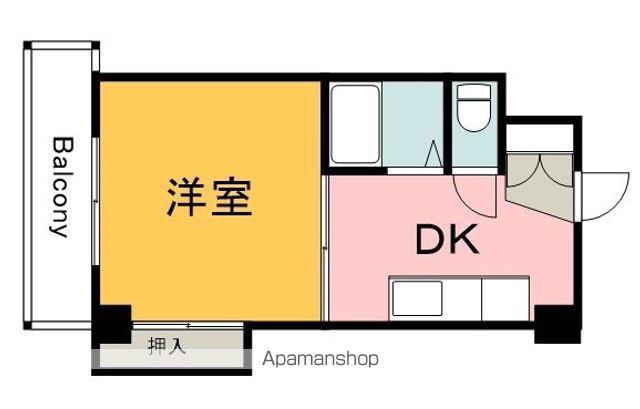 ファビス楠木2・3(1DK/3階)の間取り写真