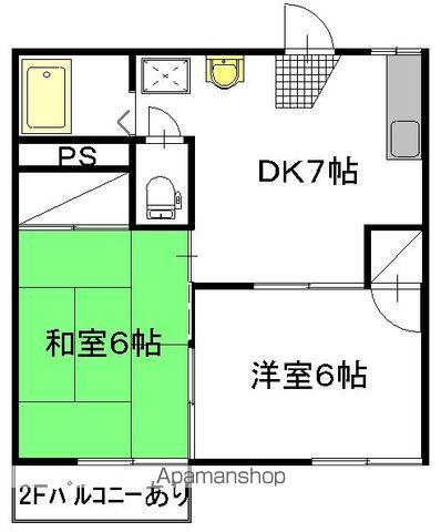 サンライズコーポ(2DK/1階)の間取り写真