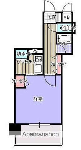 トーカンマンション不来方第3(1K/4階)の間取り写真