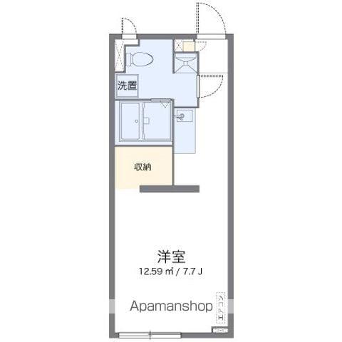 アルクルピナスⅤ(ワンルーム/1階)の間取り写真