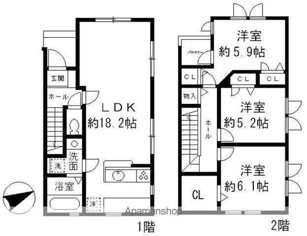 HILL TOP(3LDK)の間取り写真