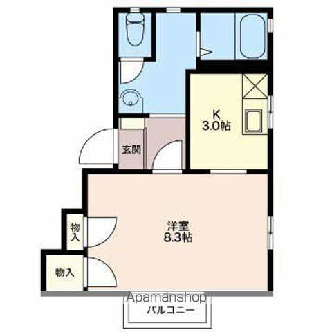 ハイドランジア(1K/2階)の間取り写真