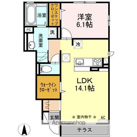 マイ キャッスルⅠ(1LDK/1階)の間取り写真