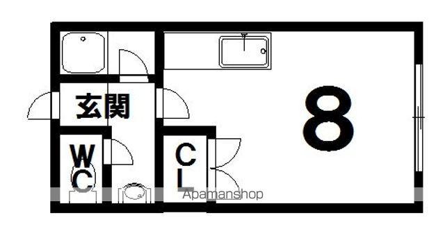 YUTAKA HOUSE(ワンルーム/2階)の間取り写真