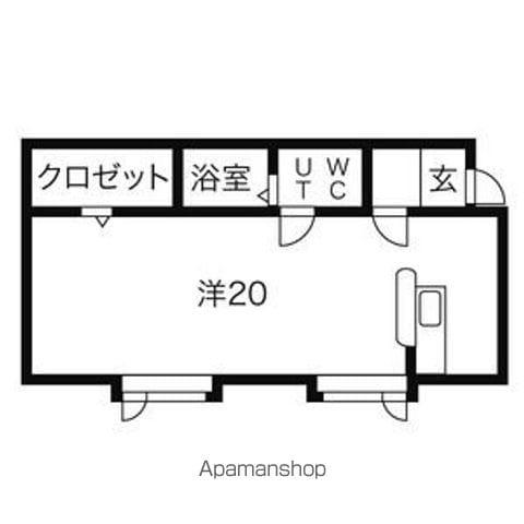 プラザ館ドーム前B(ワンルーム/2階)の間取り写真