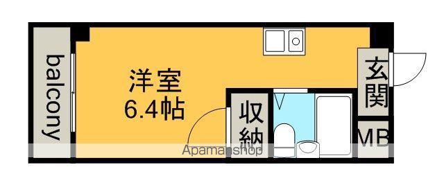 クレールショーワⅢ(ワンルーム/2階)の間取り写真