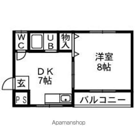 白崎ミニハウス(1DK/2階)の間取り写真