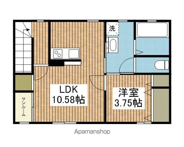 LAGURUSB(1LDK/2階)の間取り写真