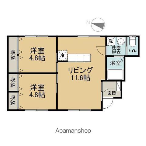 コーポカントリー(2LDK/1階)の間取り写真