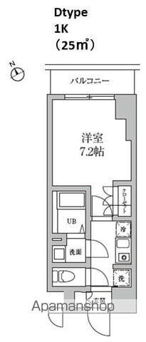 レジディア日本橋馬喰町Ⅱ(1K/13階)の間取り写真