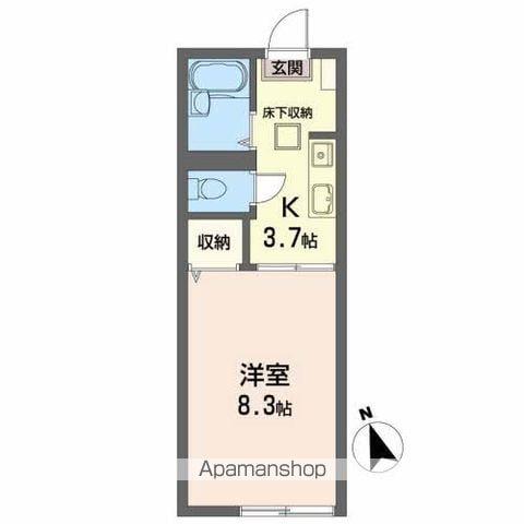 ヴィラ・アズール(1K/1階)の間取り写真