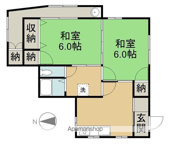 坂上アパート(2DK/1階)の間取り写真