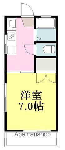 ハイツ大本(1DK/2階)の間取り写真