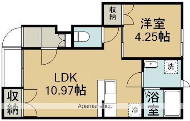 アステール3(1LDK/1階)の間取り写真
