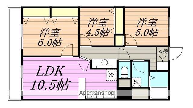 パルシティ仙台(3LDK/4階)の間取り写真