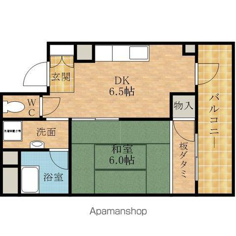 サンピア久米田(1DK/6階)の間取り写真