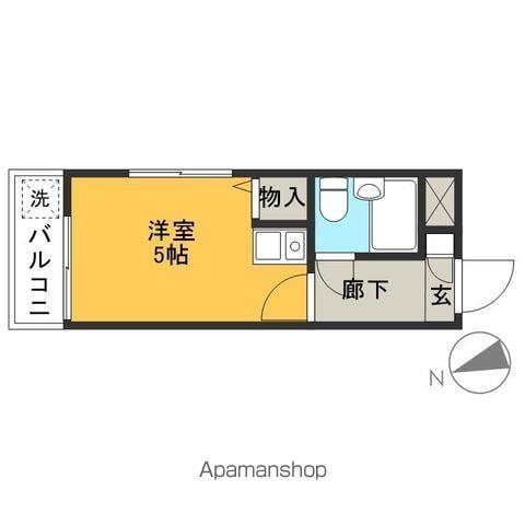 煉瓦館58(ワンルーム/2階)の間取り写真