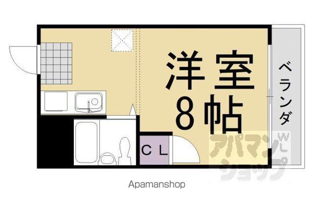 PRESTIGEつかはら(1K/4階)の間取り写真