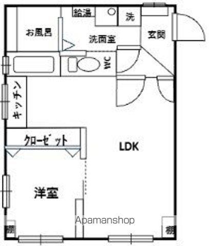 OMビル(1LDK/2階)の間取り写真