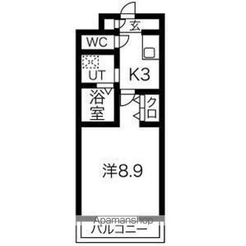 アヴァンセ ナゴネ(1K/2階)の間取り写真