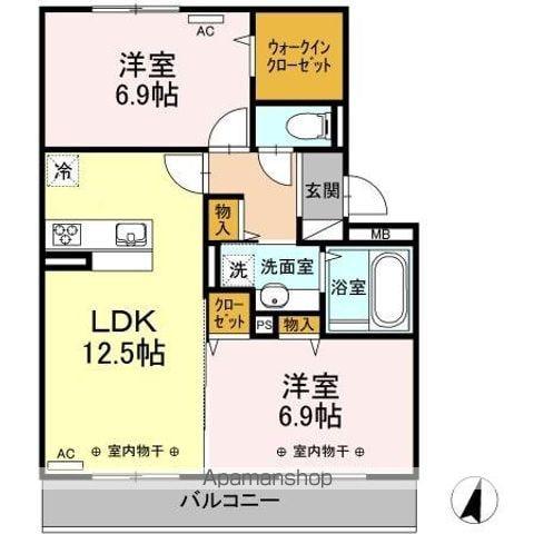 セゾン Ⅱ(2LDK/2階)の間取り写真