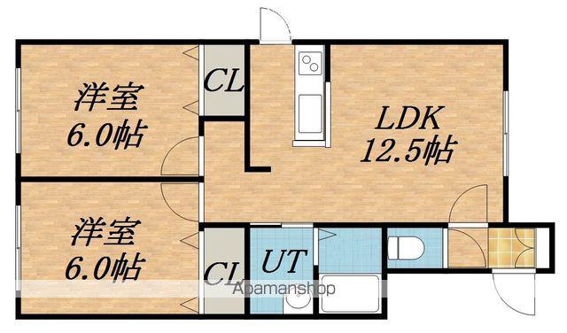 アヴニールⅠ(2LDK/1階)の間取り写真