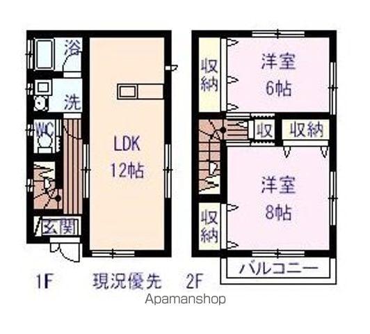 メゾンフレンディ(2DK/2階)の間取り写真