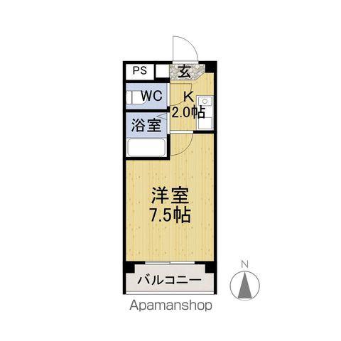 ブルックス福井(1K/4階)の間取り写真