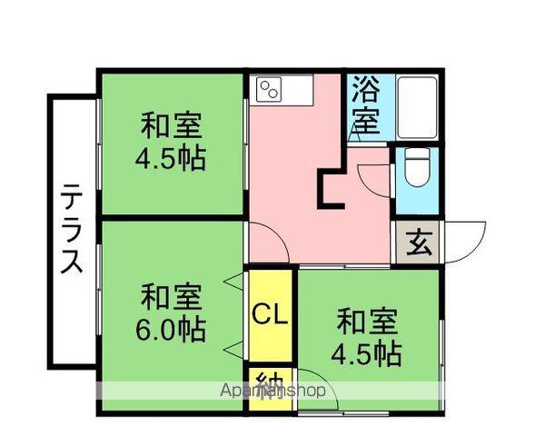 九州新幹線 新鳥栖駅 徒歩4分 1階建 築53年(3K)の間取り写真