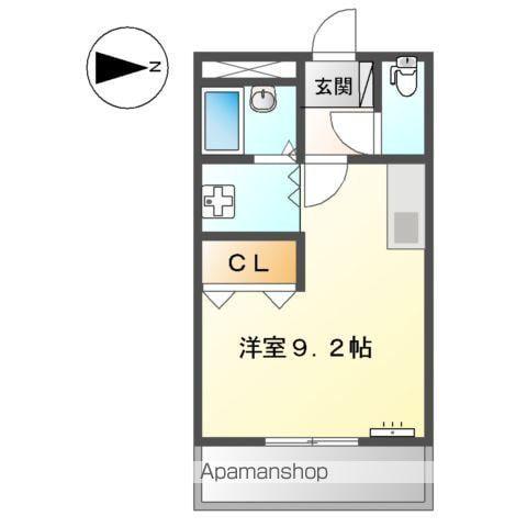 ハイツ御殿山(1K/3階)の間取り写真