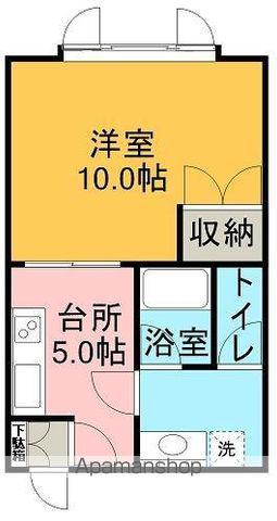 ハイツノースグラスⅢ(1DK/2階)の間取り写真