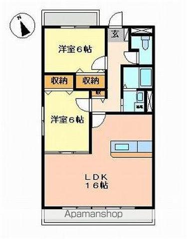 LOTOS BLUME2(2LDK/2階)の間取り写真