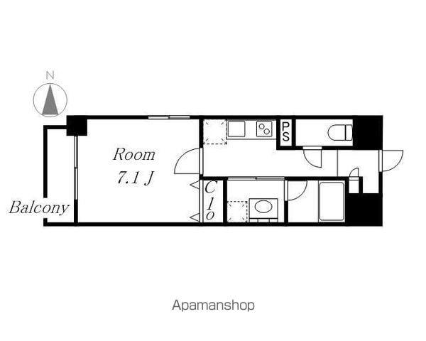 サクシード大曽根(1K/4階)の間取り写真
