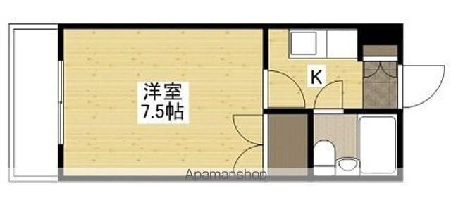 大芝グリーンコーポ(1K/3階)の間取り写真