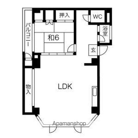 今居ビル(1LDK/3階)の間取り写真