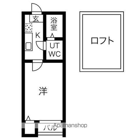 カーサ・ルチア千種A(1K/1階)の間取り写真