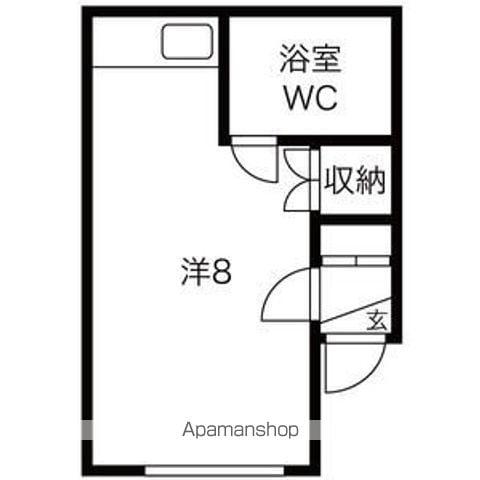 センターハイツ3.4(ワンルーム/1階)の間取り写真
